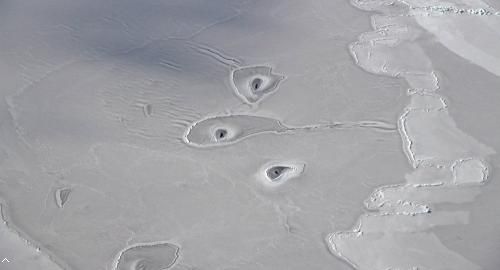 北极冰层奇怪孔洞 形成原因尚未查清